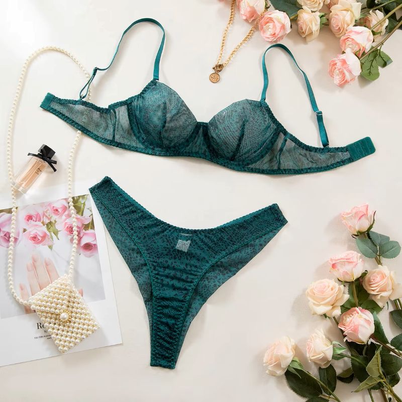 Conjunto de Lingerie Feminina  - Sheer Mesh Bra avaliação e preço